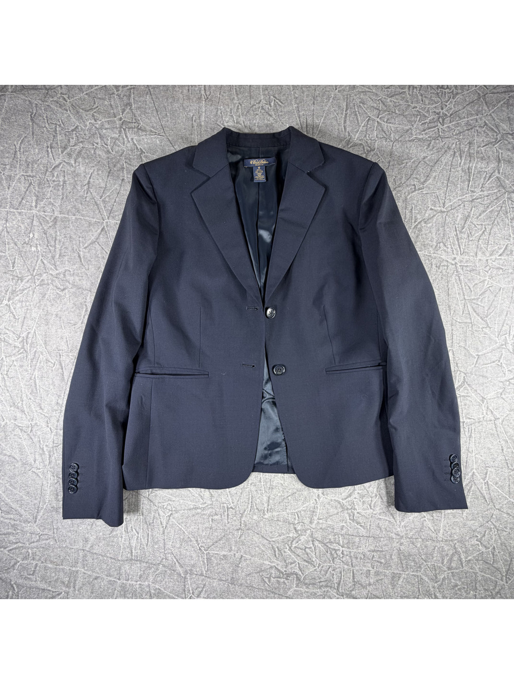 Brooks Brothers Milano Fit Wool Blend Women's 12 Navy Blazer
